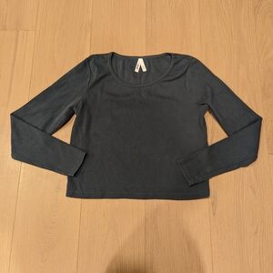 Pact Deep Teal Long Sleeve Shirt